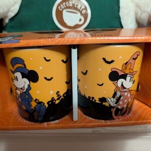 NIB - Disney Mickey & Minnie Mouse Halloween 14oz Ceramic Mug Set